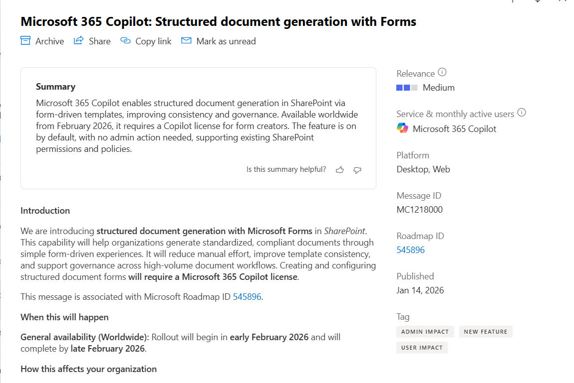 marco_r_73's tweet image. The evolution of Modern Template in @SharePoint  with #M365Copilot and #MicrosoftForms 

Msg ID: MC1218000

#SharePoint #ModernTemplate #Copilot #AI #Microsoft365

microsoft.com/en-US/microsof…