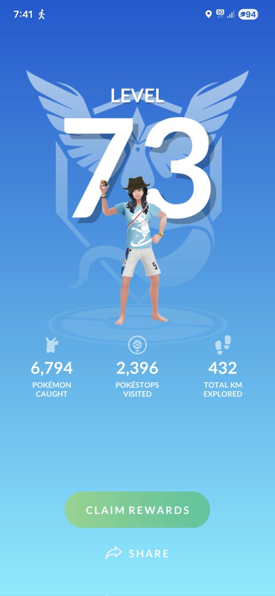 Hooks1975's tweet photo. Slow and steady! 🥳👏
@PokemonGoApp #Level73 https://t.co/l3Ntjvzy5z