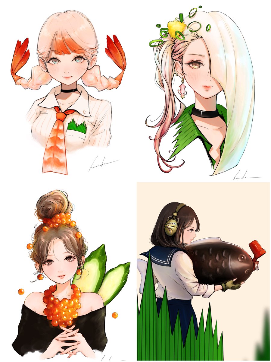 食べ物と女の子をテーマにした【飯テロガールズ】っていうイラスト描いてます！

必ずお腹を空かせた状態でご覧ください！！！！

（嬉しい事にたくさんの方からフォローいただいたので改めて自己紹介です🙇‍♂️）