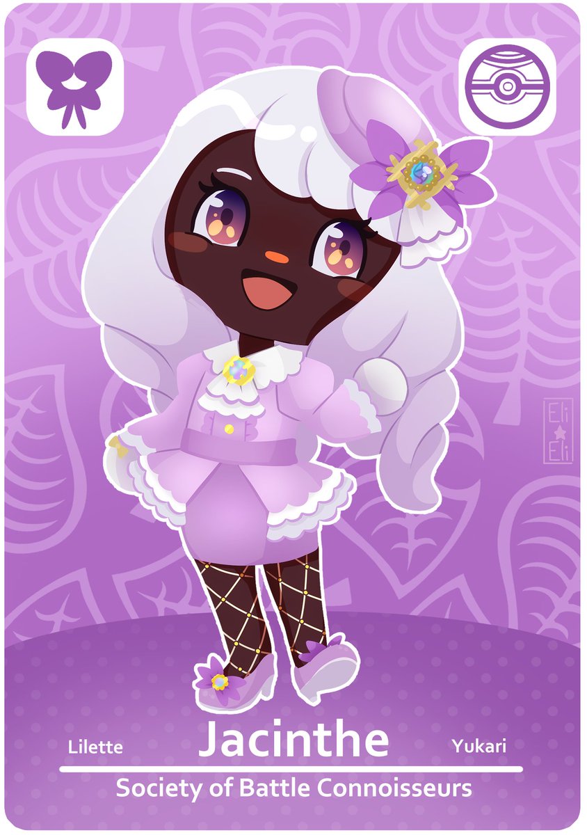 EliEliArt's tweet image. Jacinthe Amiibo Card 💜💜

#AnimalCrossing