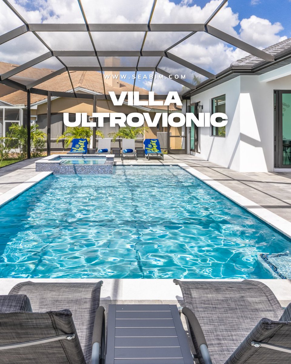 seabim's tweet image. Built in 2022, Villa Ultravionic impresses with high ceilings, open living areas, and thoughtfully curated details, perfect for relaxed luxury living.

Discover more: seabim.com/ultrovionic

 #Seabim #Vacationrentals #CapeCoral #Florida #vacationrental #Vacation