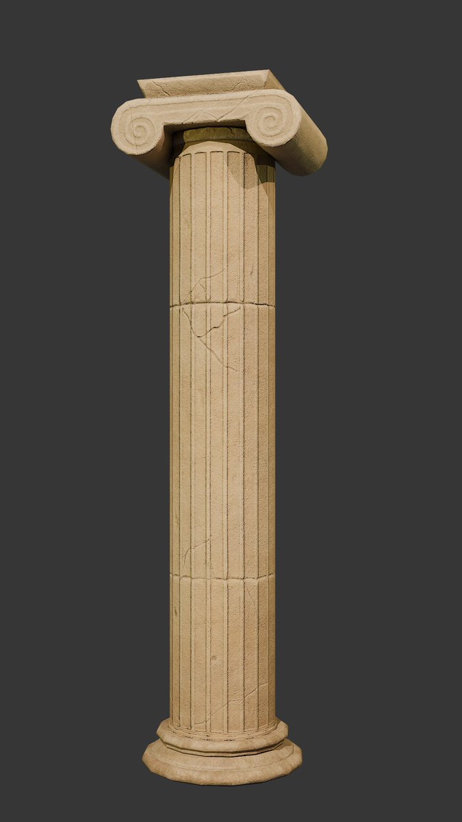 pendesu_0034's tweet photo. スカルプトの練習で石柱を制作しました。
PBRを意識し、ポリゴン数△1036で作成してます。
#blender
#3DCG https://t.co/BjKjxEx5Mr