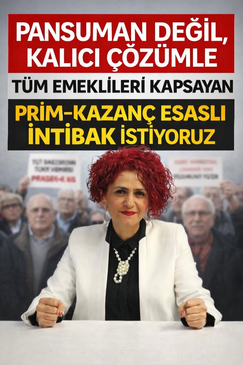 alperozupak's tweet photo. "PANSUMAN DEĞİL, KALICI ÇÖZÜMLE TÜM EMEKLİLERİ KAPSAYAN, PRİM-KAZANÇ ESASLI İNTİBAK İSTİYORUZ"

Gönül BORAN ÖZÜPAK

#DirenişeDevamKazanacağız https://t.co/iyRyKWtRr5