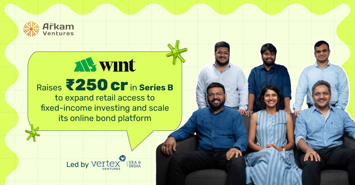 Big milestone for <a href="/wintwealth/">Wint Wealth</a> on raising ₹250 Cr in Series B 🚀

Love the clarity of vision and execution from the founding team as they build for millions of Indian investors. Proud to back founders taking on complex markets with conviction. 👏