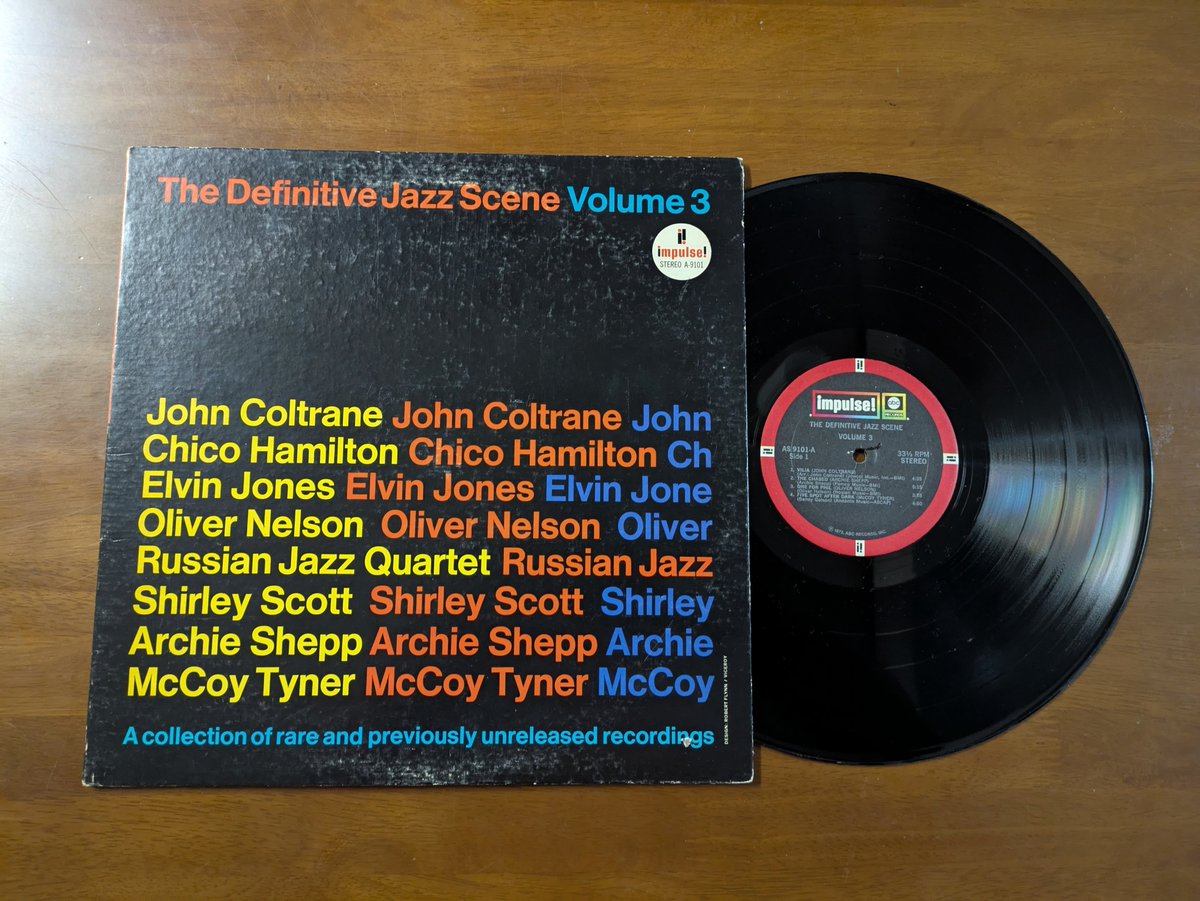 joycckey's tweet image. The Definitive Jazz Scene Volume 3

1965年のジャズコンピ盤（初回盤）。

全10曲アルバムの４曲目ばかり集めた感じだ　笑
Vol.3だけあってマニアックすぎたが
これは典型的なAABA形式でなじめると思う

Five Spot After Dark／McCoy Tyner Trio
youtube.com/watch?v=wC_i3u…