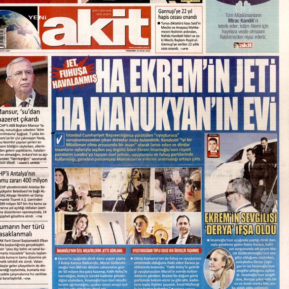 Akit gazetesinin manşetini gördünüz mü ? 

Şimdi yorumları okuyayım :)