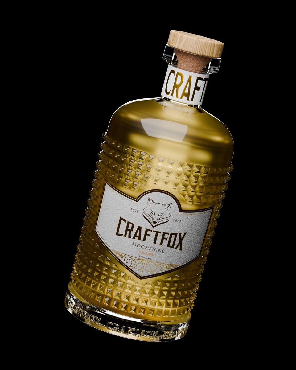Ladies and Gents I present to you - Craftfox Moonshine 🦊🥃 .

#b3d #blender3d #3dart #design