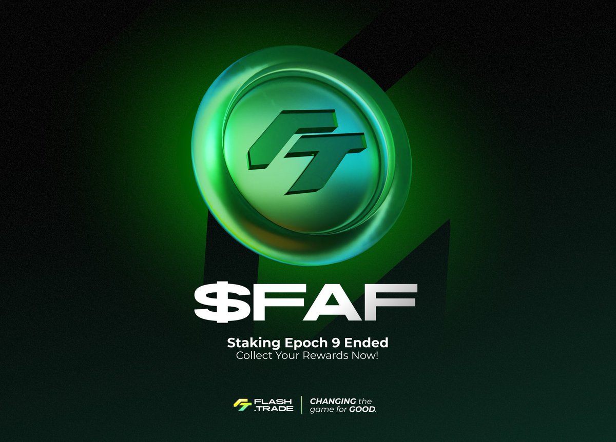 FlashTrade's tweet image. Epoch 9 has successfully concluded 🎊

Around 6.4 million FAF was distributed to FAF stakers this epoch ⚡️

Along with this staking FAF also gives you 50% of the protocols revenue share daily. 💰

Stake your FAF today 🫡