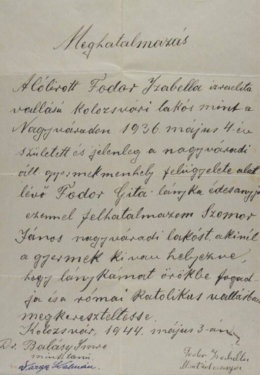 RudiGeerts's tweet image. “I beg of you, love her like a mother, so that she feels my absence less keenly. Don't tell her where I am. I am sure that there is much courage in her young soul, and many unanswered questions.”

Isabella Fodor's Last Letter
Kolosvar, May 3, 1944
1/n