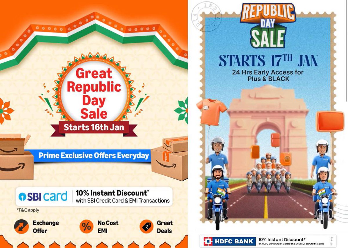 Important Announcement : 📢📢📢

Amazon and Flipkart Sales Starting on Jan 16th🔥🔥🔥

Fill the Google Form with the Products you are Planning to Buy

Google Form : forms.gle/p3s9tSdnuC4p8M…