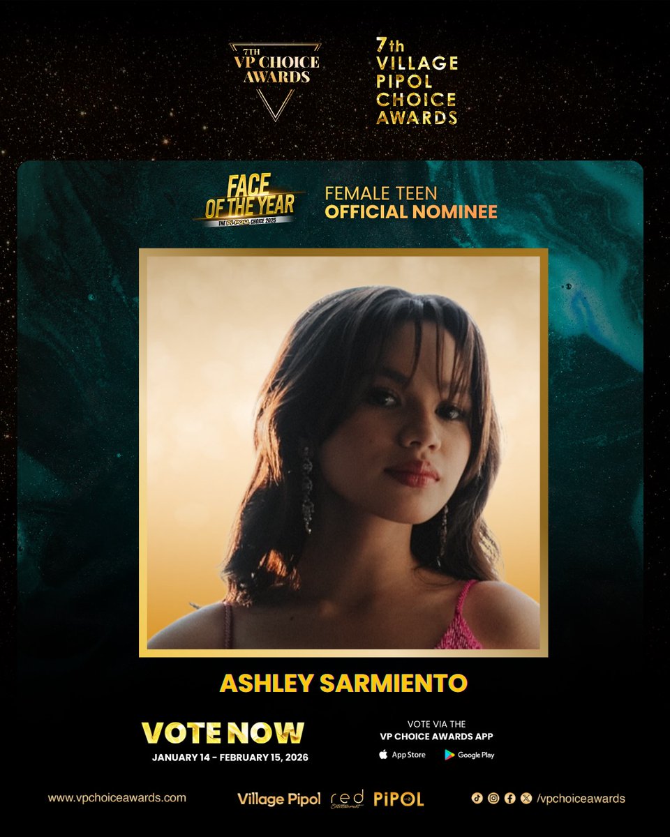 itsmecesxxxy's tweet image. Ravleys, if you have free time, don’t forget to cast your votes for Ashley and Rave, as they are nominees for the 7th VP Choice Awards—PIPOL Face of the Year (Female Teen) and PIPOL Face of the Year (Male Teen). ♥︎  

You can vote via the VP Choice Awards App or through the Web…