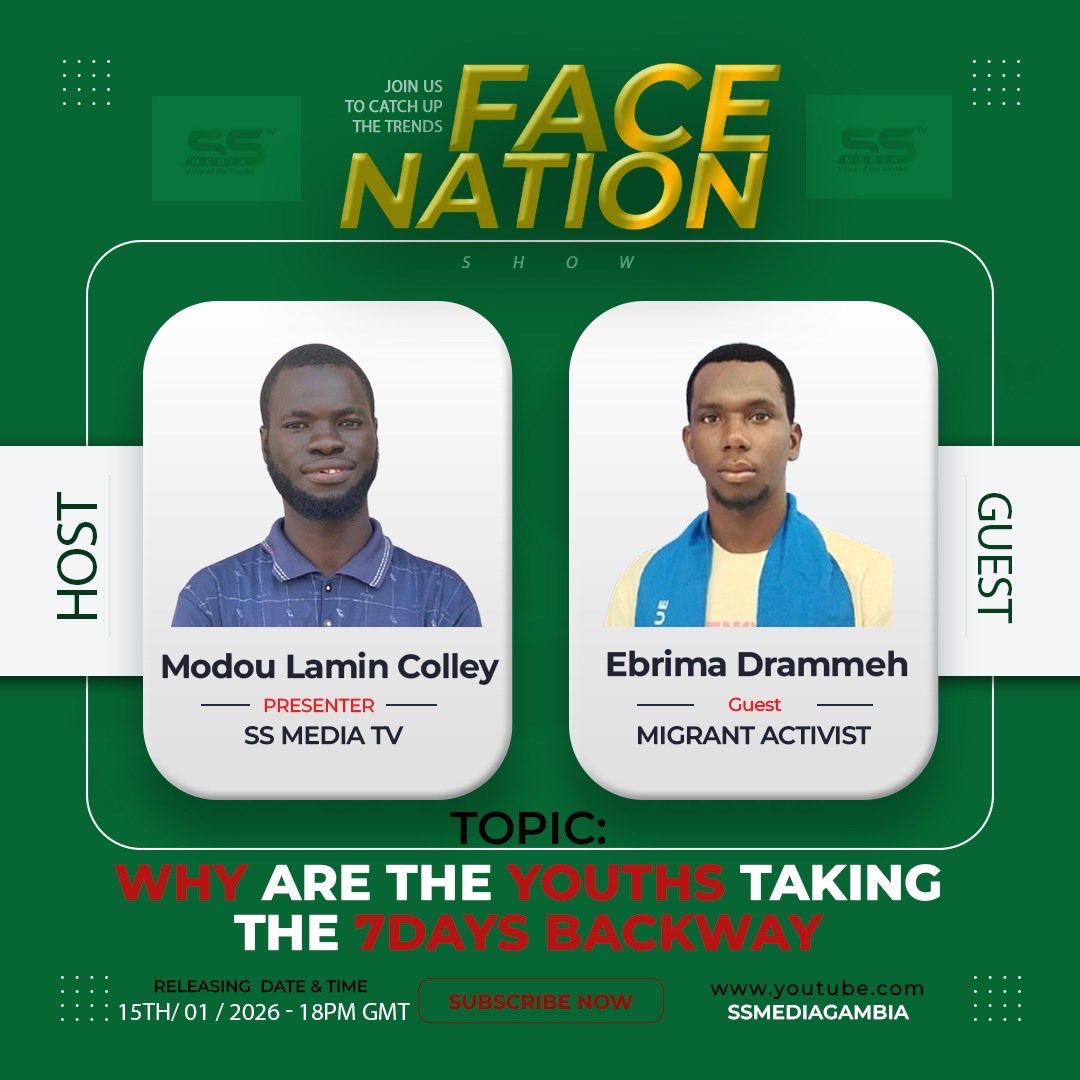 In this episode we hosted Ebrima Migrants Situation who also doubles as a migrant activist.

The discussion was centered on the 7days journey to Spain, the risk involved and difficulties associated with the journey. 

Clik on this link, premiering by 6pm: youtu.be/e_mYB24cVi0?si…