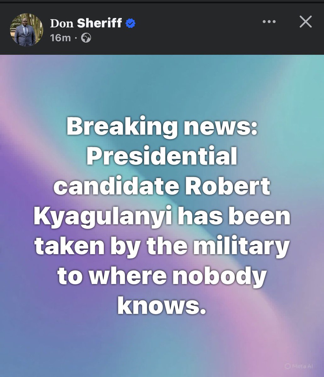 PSSEKABIR's tweet photo. BREAKING NEWS: The NUP presidential candidate has reportedly been abducted by security operatives and driven to an unknown location.
#FreeUgandaNow https://t.co/ravK1fmvyZ