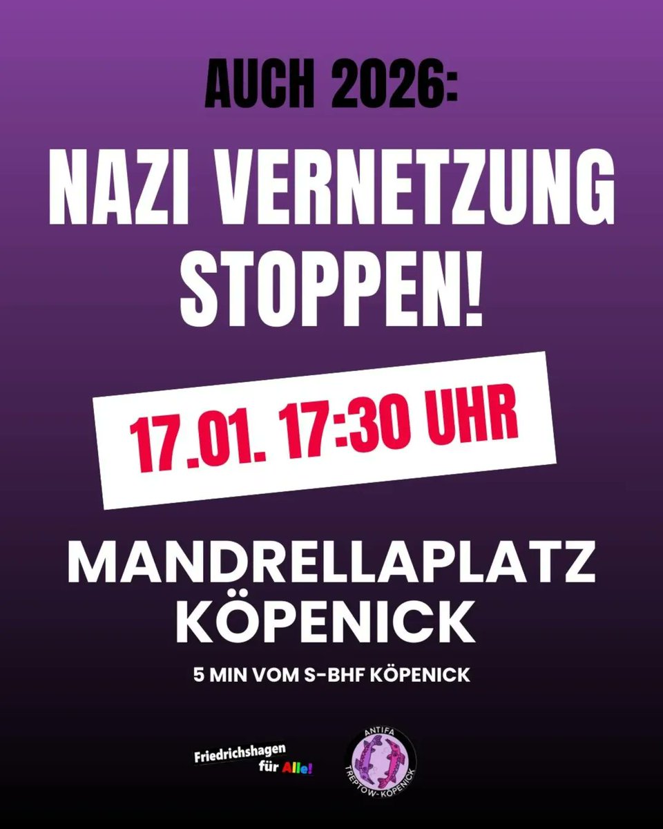 BerlingegenNazi's tweet photo. Am Samstag findet in #Köpenick eine Kundgebung gegen die Zentrale der neonazistischen Kleinstpartei "Die Heimat" statt. Gleichzeitig läuft eine antifaschistische Demonstration durch den Ortsteil. Infos ⬇️ #b1701 #BerlingegenNazis https://t.co/LXgzmMCuxu