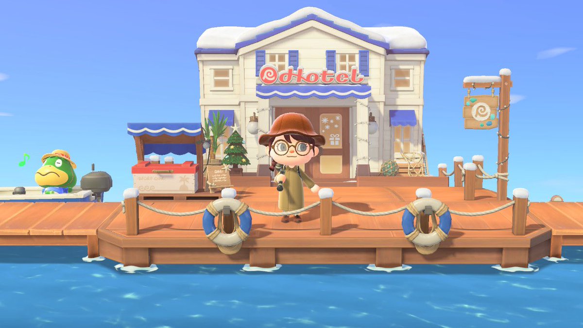 동숲 업뎃해서 간만에 하는데 개힐링
저 호텔 이름은 내맘대로 아난티가 됨