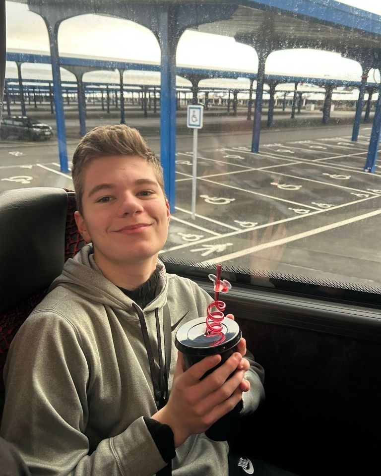 GeorgeEliotAcad's tweet image. Pupils are out and about exploring Disney today, especially these three happy winners for participation in the maths seminar.