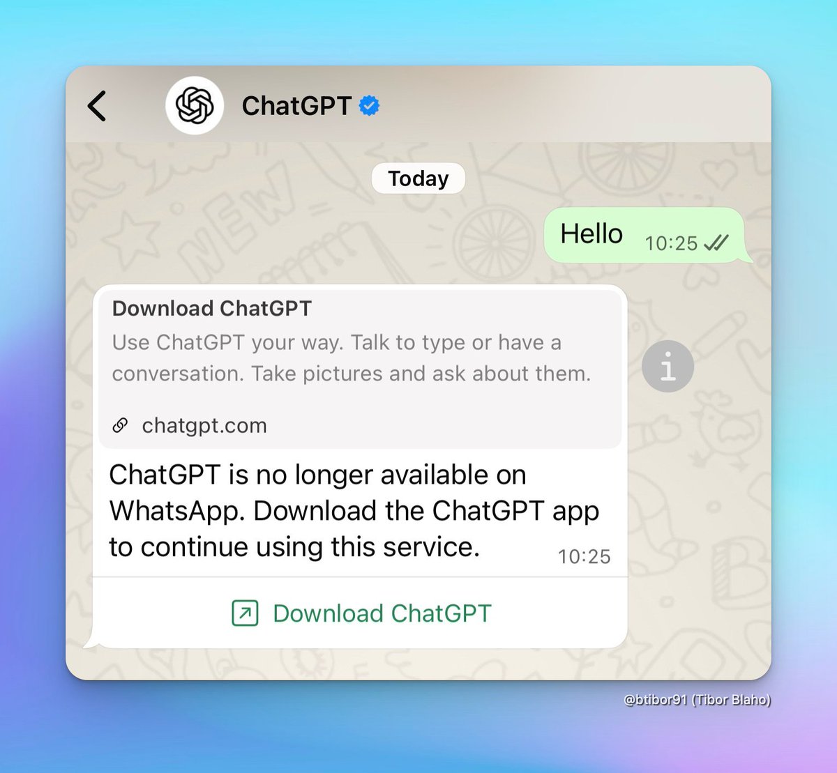 WhatsApp notice screenshot
