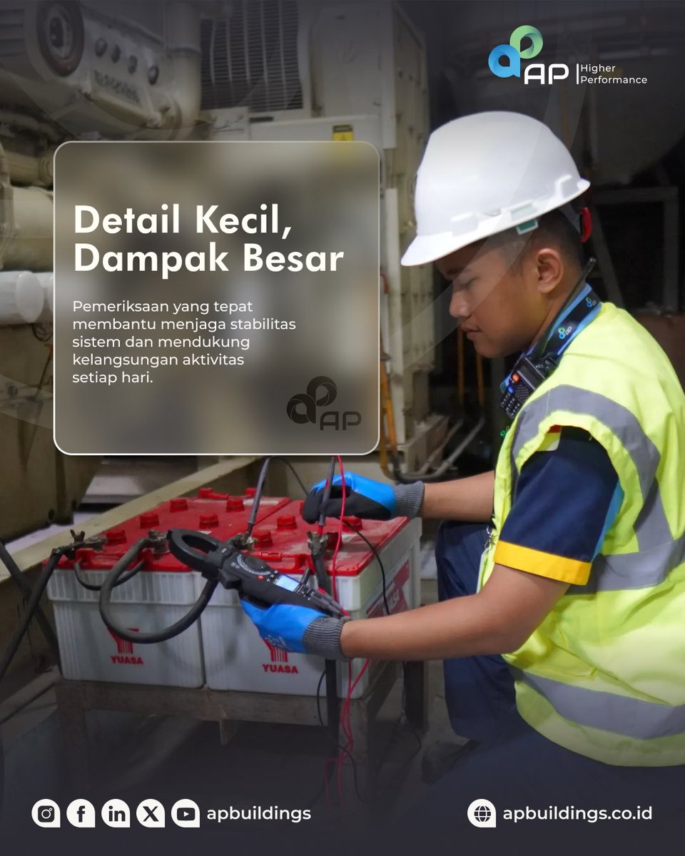 apbuildings's tweet image. Kualitas kerja terjaga melalui perawatan yang konsisten.
#APBuildings #HigherPerformance #BuildingService #PerformaOptimal