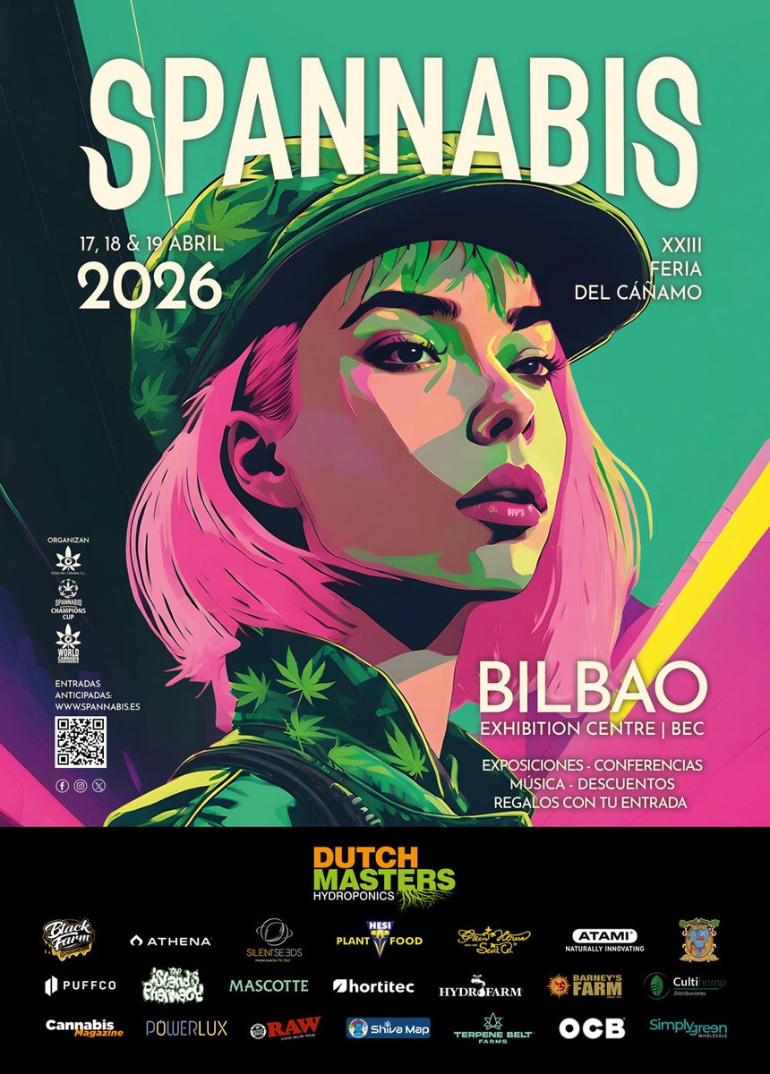 eucannajobs's tweet photo. It’s time once again for Spannabis, Europe’s biggest cannabis fair! From 17–19 April 2026, join industry leaders, professionals, and enthusiasts at the Bilbao Exhibition Centre (BEC), Pavilion 1.

Get your tickets here: https://t.co/fzMx5x0zcD https://t.co/EZYKgJ7p3K
