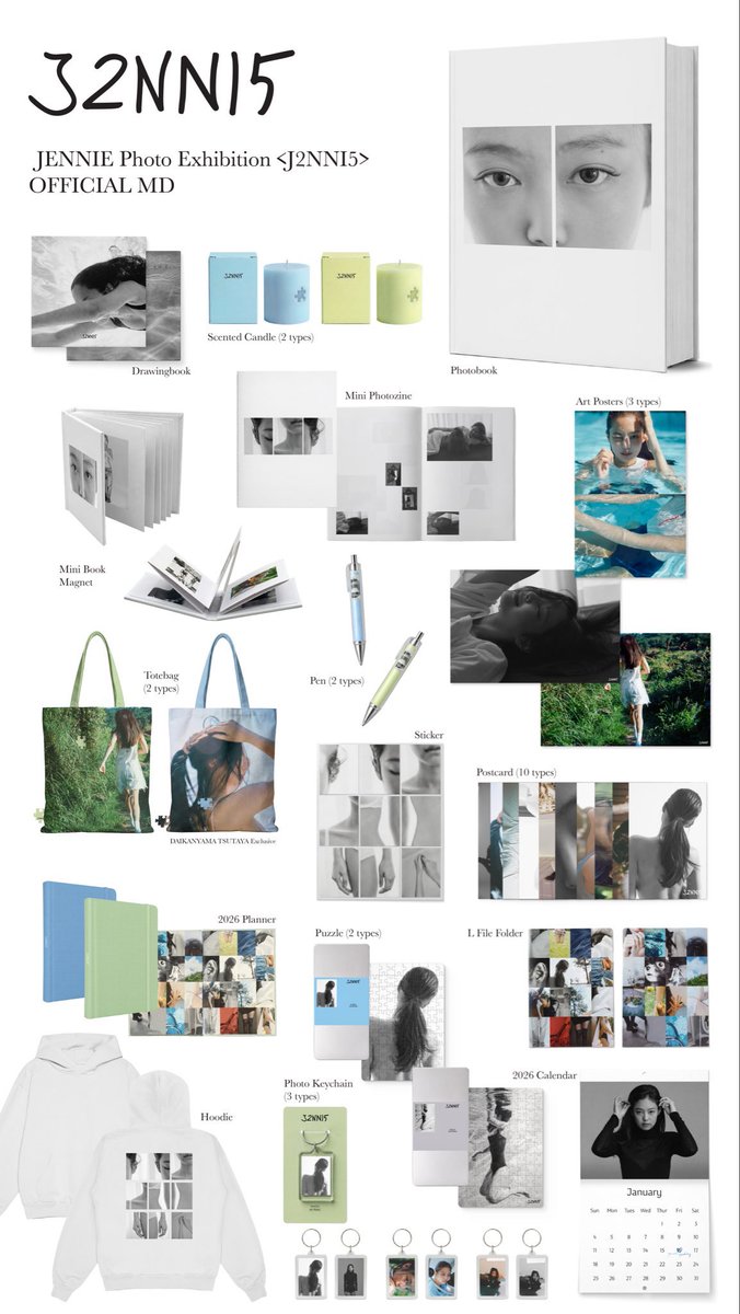 JENNIE's J2NNI5 official merch, exclusively available at Japan