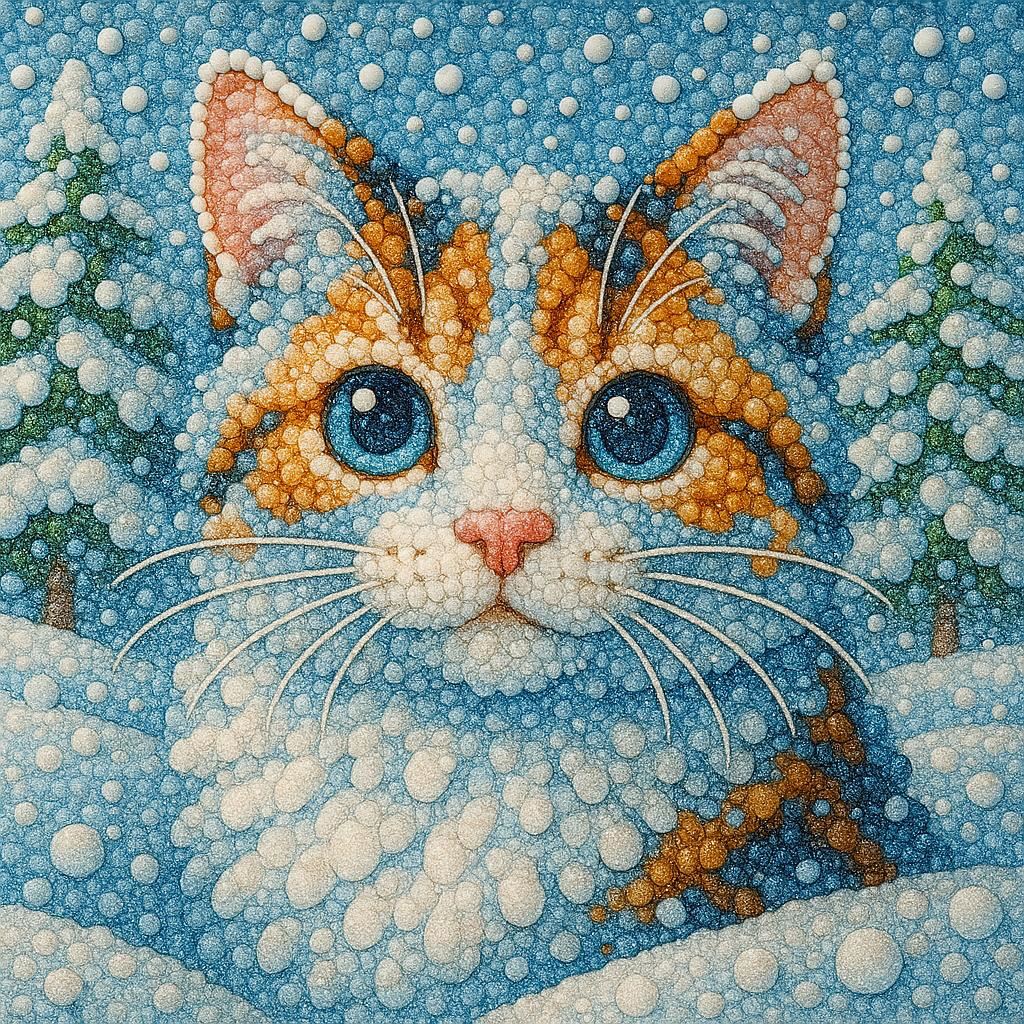 cosmos202509's tweet photo. ❄️🌲🐱冬にゃんこの飴細工🐱🌲❄️
🟠🟢🔵🟠🟢🔵🟠🟢🔵🟠🟢🔵
🐈#AIcat🍭#AIcandy🍬#AIsugar
❄️#winter❄️#snow🍰#AIsweets https://t.co/K4x5PmlPVX