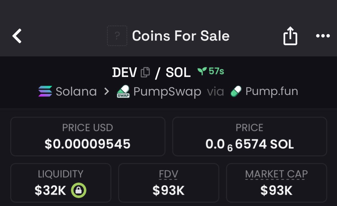 Exitchambers's tweet photo. Big momentum building! 🔥 $DEV just took off — early entry $93k  Mcap This won’t wait 🚀🚀🚀

12SzqdRjgFrZhnvoJeyN9eDBNMMKvkQys183BxqTpump

#solanamemecoin https://t.co/TvWxa2Y53B