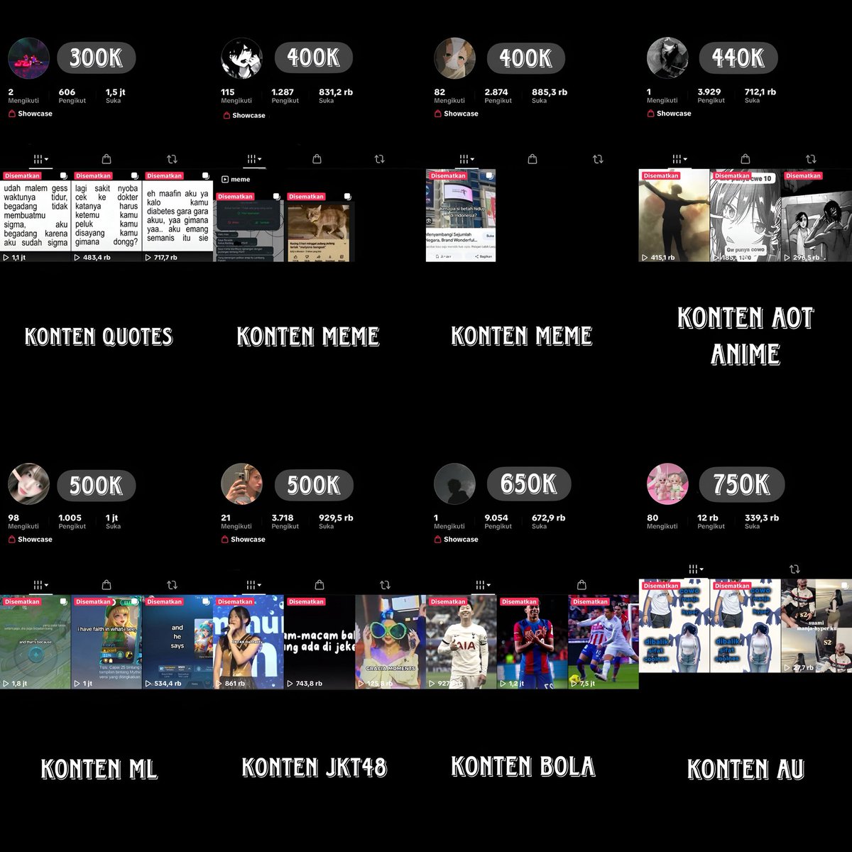Ratu🍯 JUAL AKUN TIKTOK 10K TESTI tweet media