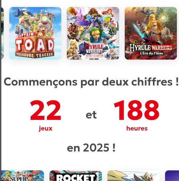 Matoune2000's tweet image. Voila mon #wrapped2025 de #switch1 et #switch2   
Vous en pensez quoi ?