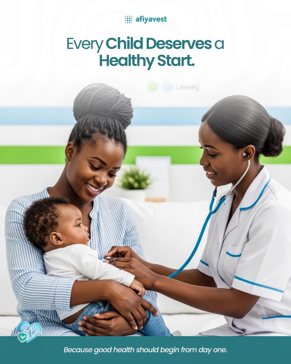 afiyavest's tweet photo. Every child deserves a healthy start because strong futures begin with early care.

Join us in supporting healthier beginnings for every child.

#digitalhealth #ChildHealth #EarlyCare #MaternalHealth #Afiyavest https://t.co/VZNT5qfqDH