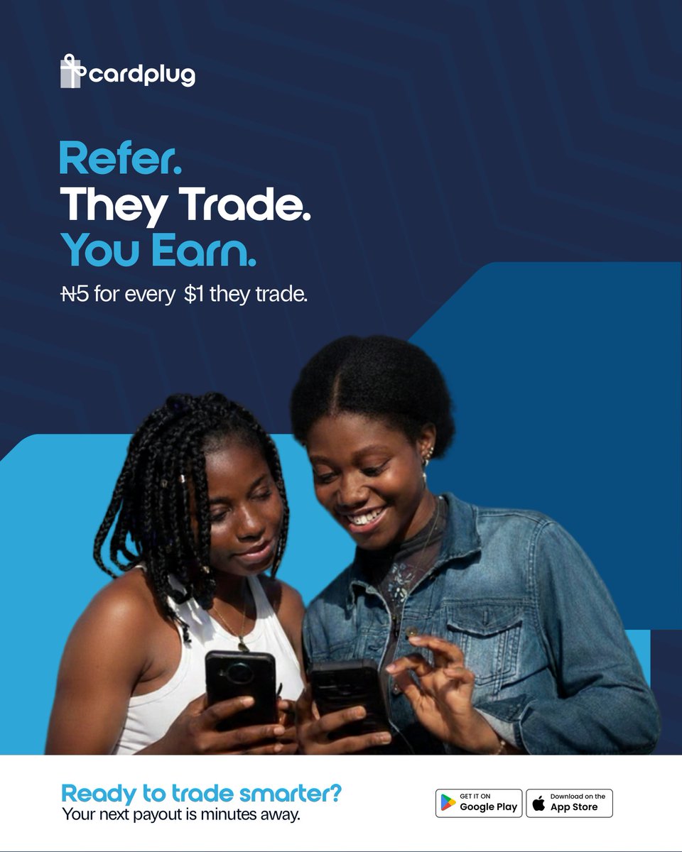 Your people trade → you get paid. 
₦5 for every $1 they trade. 
Easy money. No extra work.

#Giftcardvendor #giftcards #steamcardvendor #Cardplug
