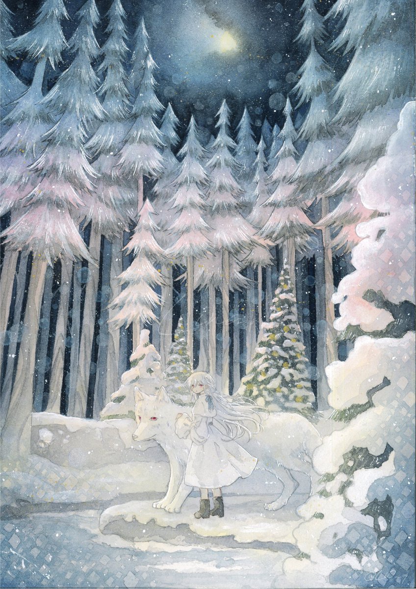 白い森に溶ける』 ーここでは全てが白に溶けるから見つからないよ