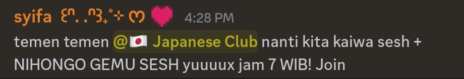 Mana nih yg Resolusi 2026 mau nambah skill bahasa??

Daripada cuma omong-omong doang, mending join server discord #KaburAjaDulu 

Nanti malam banget nih‼️
Bakalan ada Study Club:
🇰🇷Latihan Berbicara
🇯🇵Kaiwa Sesh+NIHONGO GEMU Sesh
Start 19.00 WIB.

Jangan sampai ketinggalan! 🤩