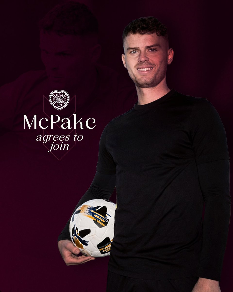 ✍️ Heart of Midlothian is pleased to announce that Josh McPake will join the club in the summer.

The winger has agreed to make the move to Tynecastle Park upon the expiration of his current contract with St Johnstone.

ℹ️➡️ tinyurl.com/3fjmean8