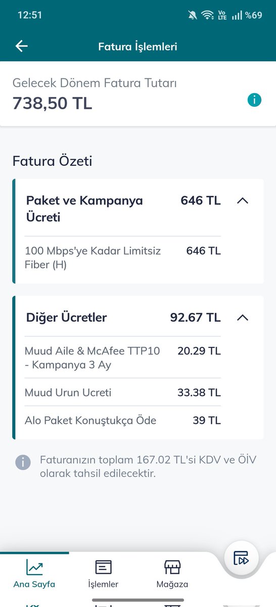 Neredeyse her ay arttırılan ücreti mi konuşalım? Muud Ürün ücreti diye bilmediğim bir şeyin ücretini ödememi mi? Konuştukça öde adı altında ne idiğü belirsiz bir şeyi fatura etmenizi mi? Siz karar verin. <a href="/TurkTelekom/">Türk Telekom</a>