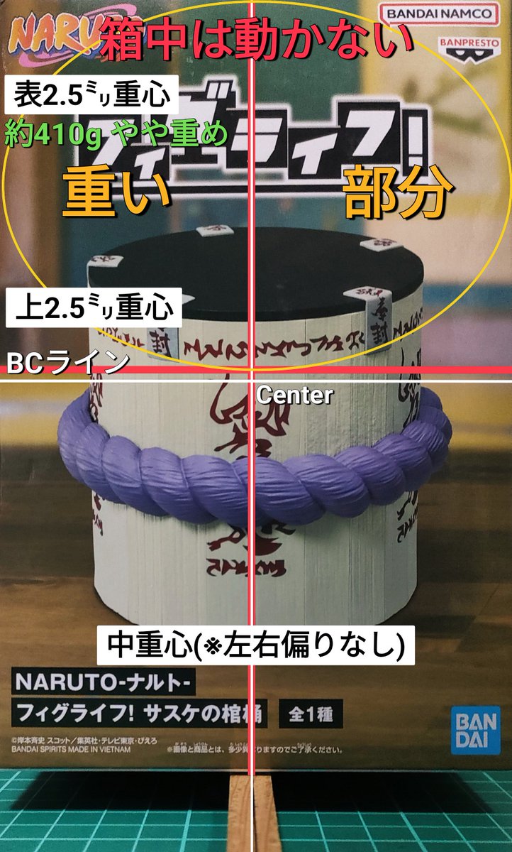 重心情報 NARUTO-ナルト- フィグライフ! サスケの棺桶 ⚠️入れ方で