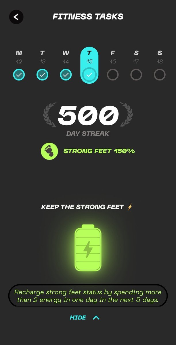 500 Days on StepN GO! 🔥

​500 days without skipping a single step, zero excuses. Through rain, mud, or scorching sun, nothing could break this streak. This milestone is the result of pure discipline and unwavering perseverance. 👟⚡

​To celebrate the pride of these 500 days,