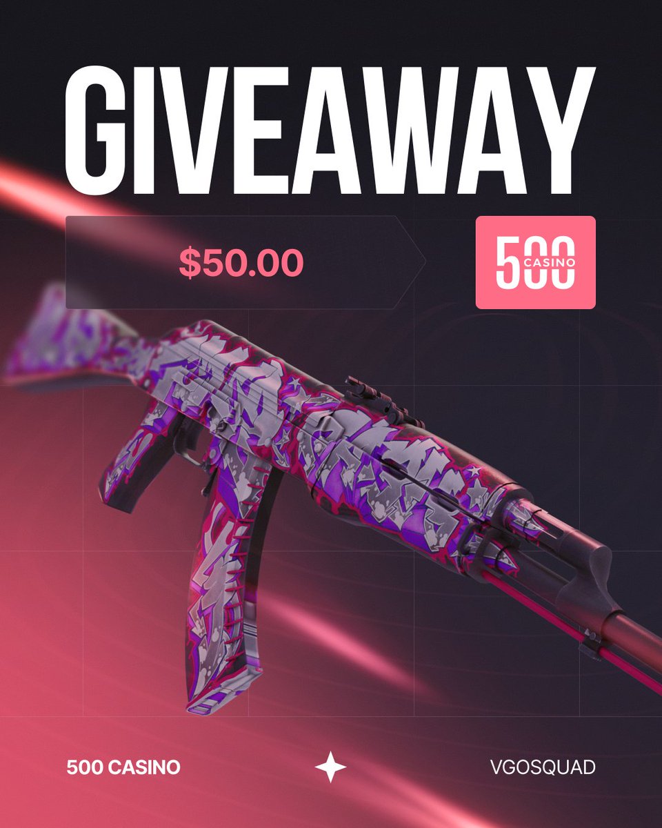 🎉 $50 GIVEAWAY! 🥳

To enter:
✅ Follow me &amp; <a href="/500Casino/">500 Casino</a> 
✅ Comment, Tag a friend &amp; Retweet

Giveaway ends in 4 days! ⌛️