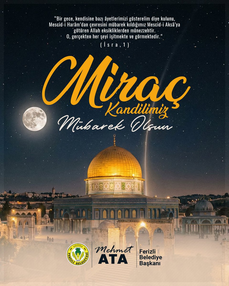 Miraç Kandiliniz mübarek olsun 🌙
