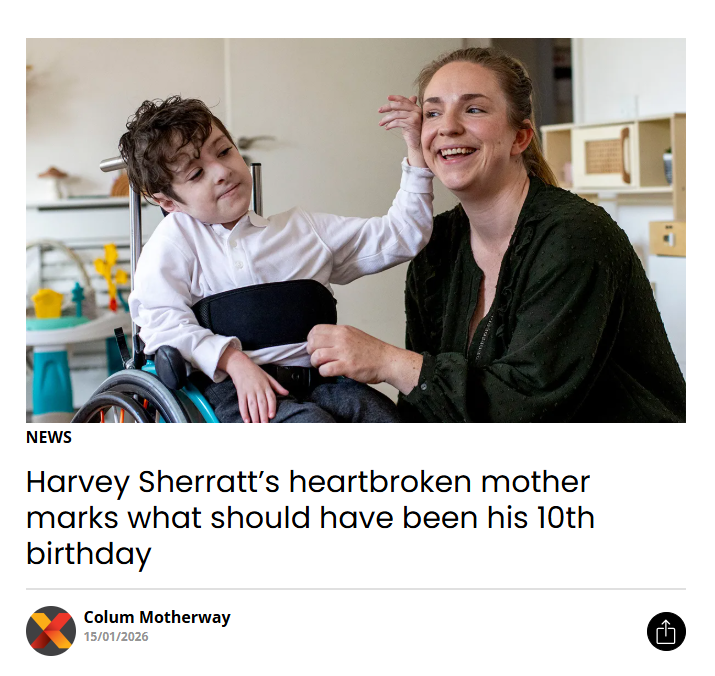 Harvey Sherratt’s heartbroken mother marks what should have been his 10th birthday

This week, Gillian shared a post to honour what would have been Harvey’s 10th birthday, admitting that she struggled to think of a way to mark the occassion.

Gillian Sherratt has marked what