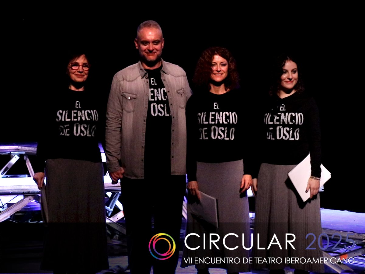 Circular_2025's tweet photo. Así finalizamos CIRCULAR 2025, VII Encuentro de Teatro Iberoamericano.
Presentación de la lectura dramatizada EL SILENCIO DE OSLO, de Fulgencio M. Lax, el pasado 8 de diciembre. Con Laura del Tío, Inés Sájara, Daniela Saludes y Raúl Tirado.
¡Hasta la próxima edición! https://t.co/3dxF4mLtA2