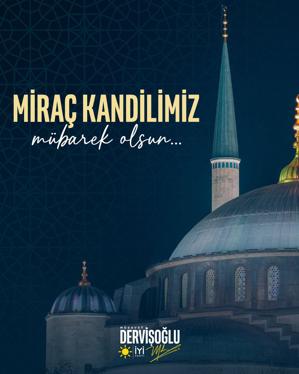 Duaların kabulüne, kalplerin huzura ermesine vesile olan bu mübarek gecenin, ülkemize ve milletimize hayırlar getirmesini diliyorum.

Miraç Kandilimiz mübarek olsun.