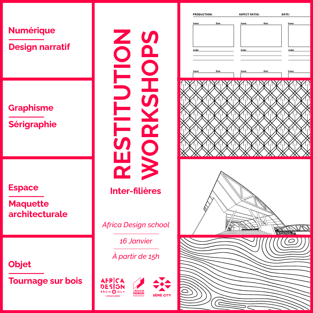 AfricaDesignSch's tweet image. Nous vous invitons à la restitution du premier workshop de nos premières années!
- Inscription obligatoire : forms.gle/DT1XJqzA5t58pc…
- Africa Design School
- Vendredi 16 janvier 2026
-15H Précise
#AfricaDesignSchool #2026 #workshop #restitution #université