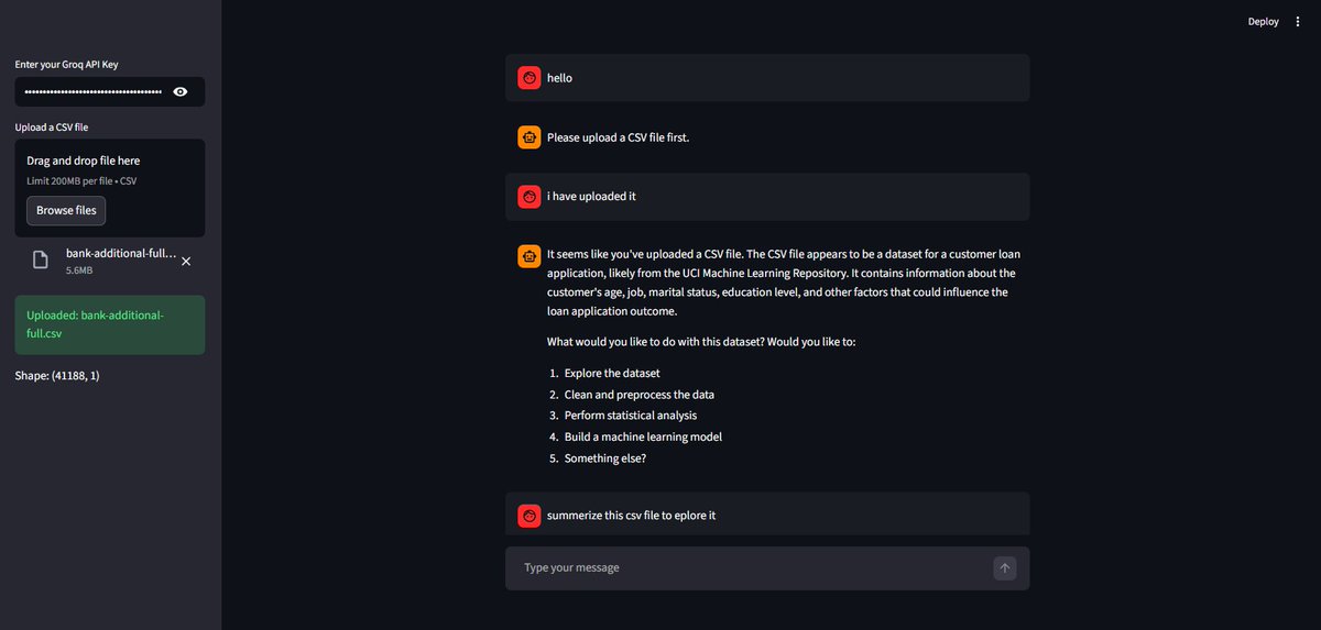 codewithmilind's tweet image. Day 2 🚀

Built the basic version of my product today.

✔️ Simple AI chat
✔️ CSV upload
✔️ Early data interaction
Not perfect.
Not fancy.
But shipped ✅
6-month challenge continues.
Building in public, improving daily.

#buildinpublic #startup #ai #datascience #day2