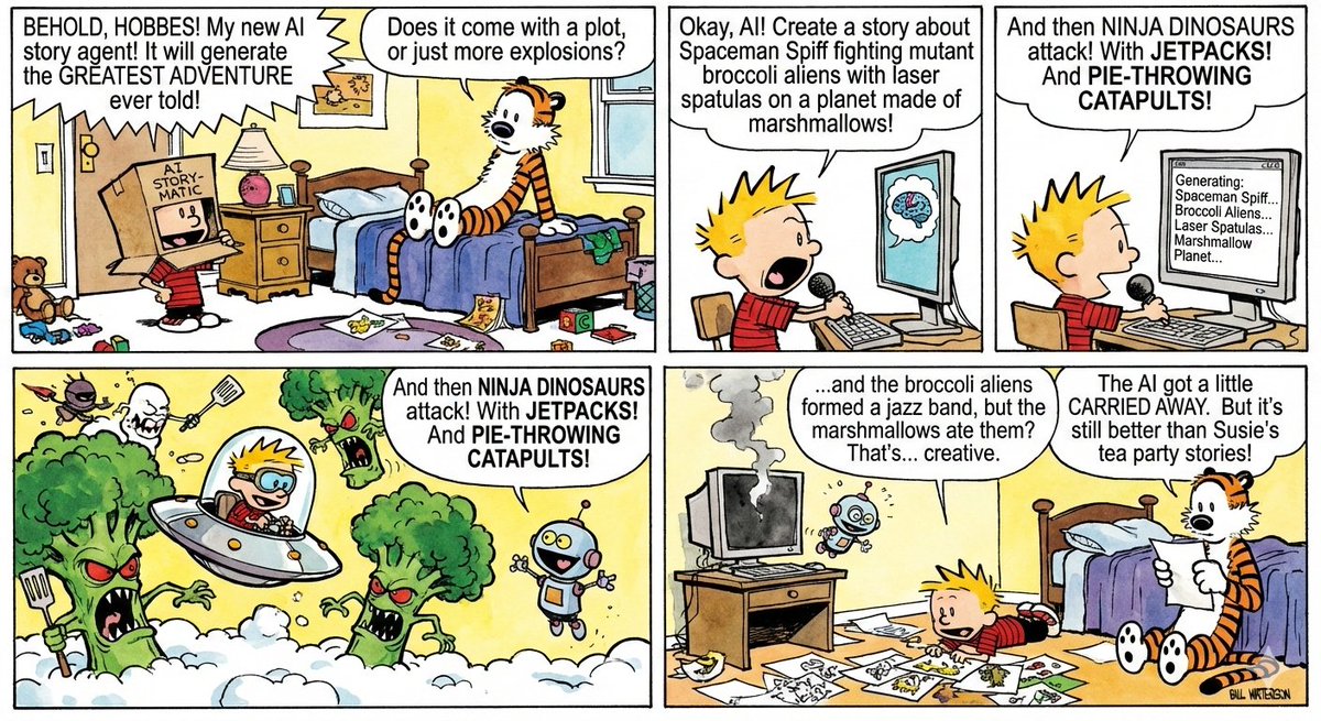 VincentHuang69's tweet photo. #CalvinandHobbes #Gemini3 #NanoBananaPro https://t.co/S1cpY1SafR