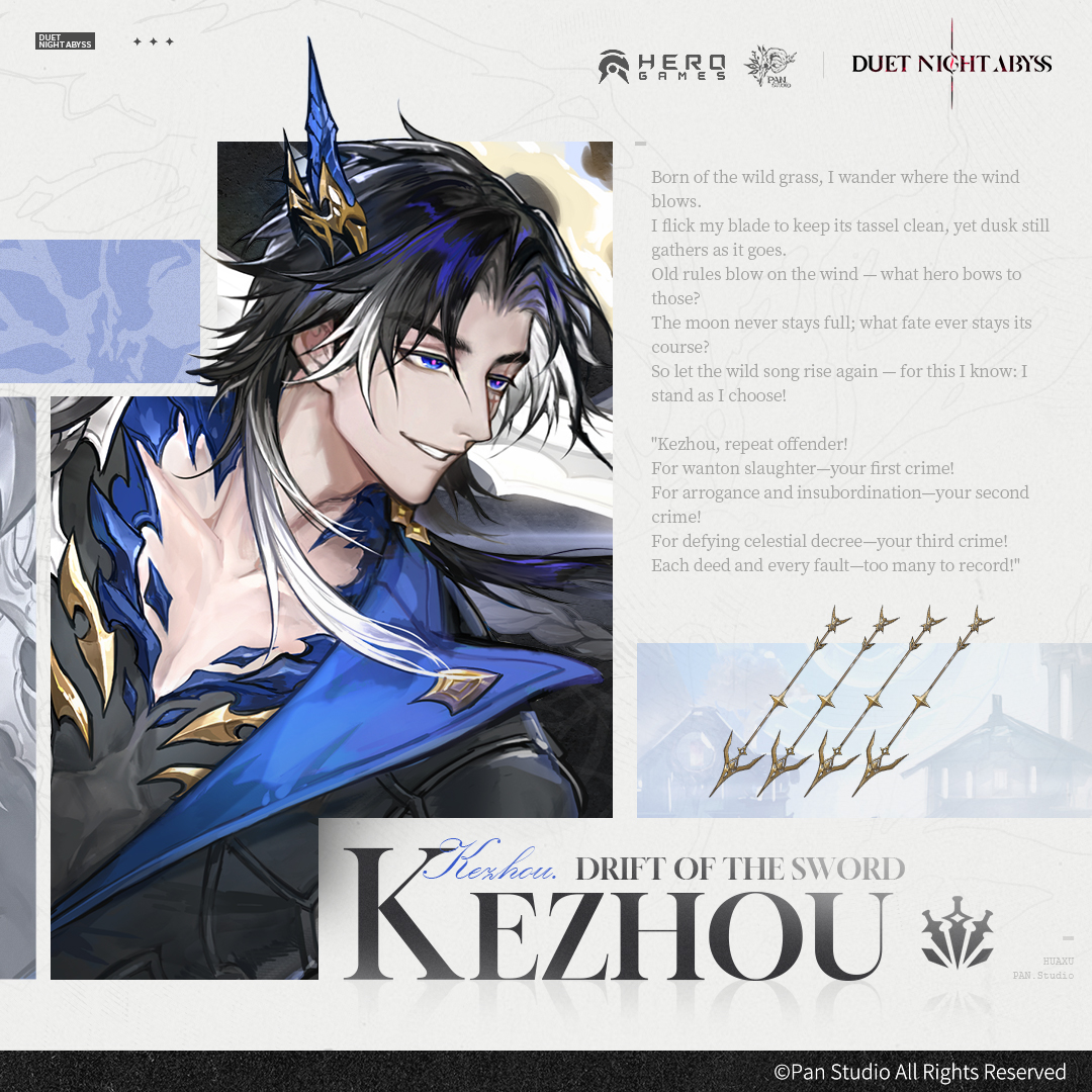 DNAbyss_EN's tweet image. ✦ Path to Inner Light | Kezhou: Drift of the Sword

Born of the wild grass, I wander where the wind blows.
I flick my blade to keep its tassel clean, yet dusk still gathers as it goes.
Old rules blow on the wind — what hero bows to those?
The moon never stays full; what fate…