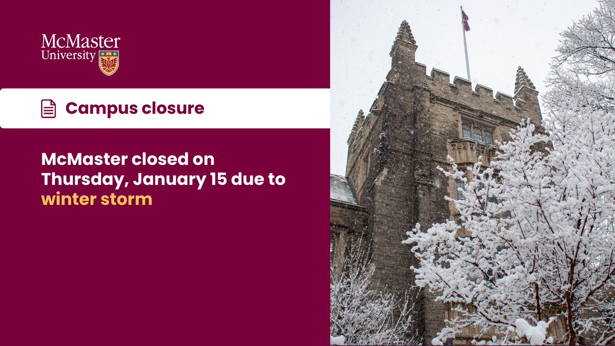 McMaster University tweet media