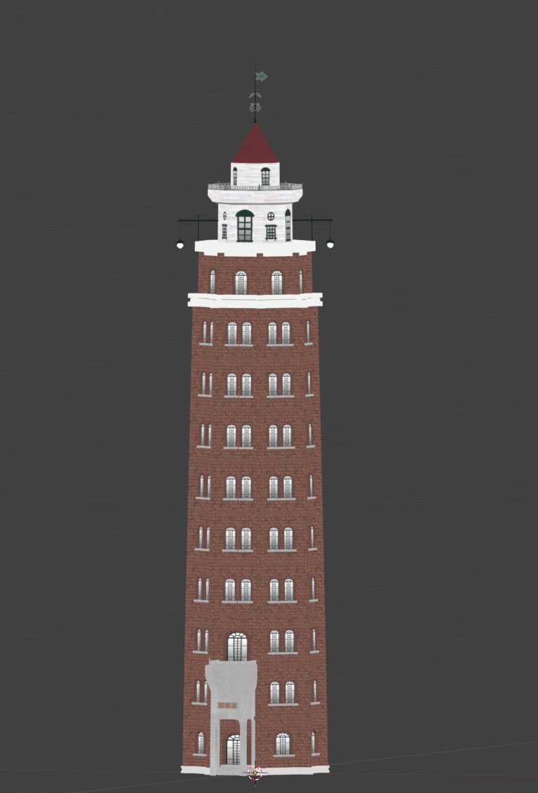 RetiaTrpg's tweet image. 3D浅草凌雲閣できた～！