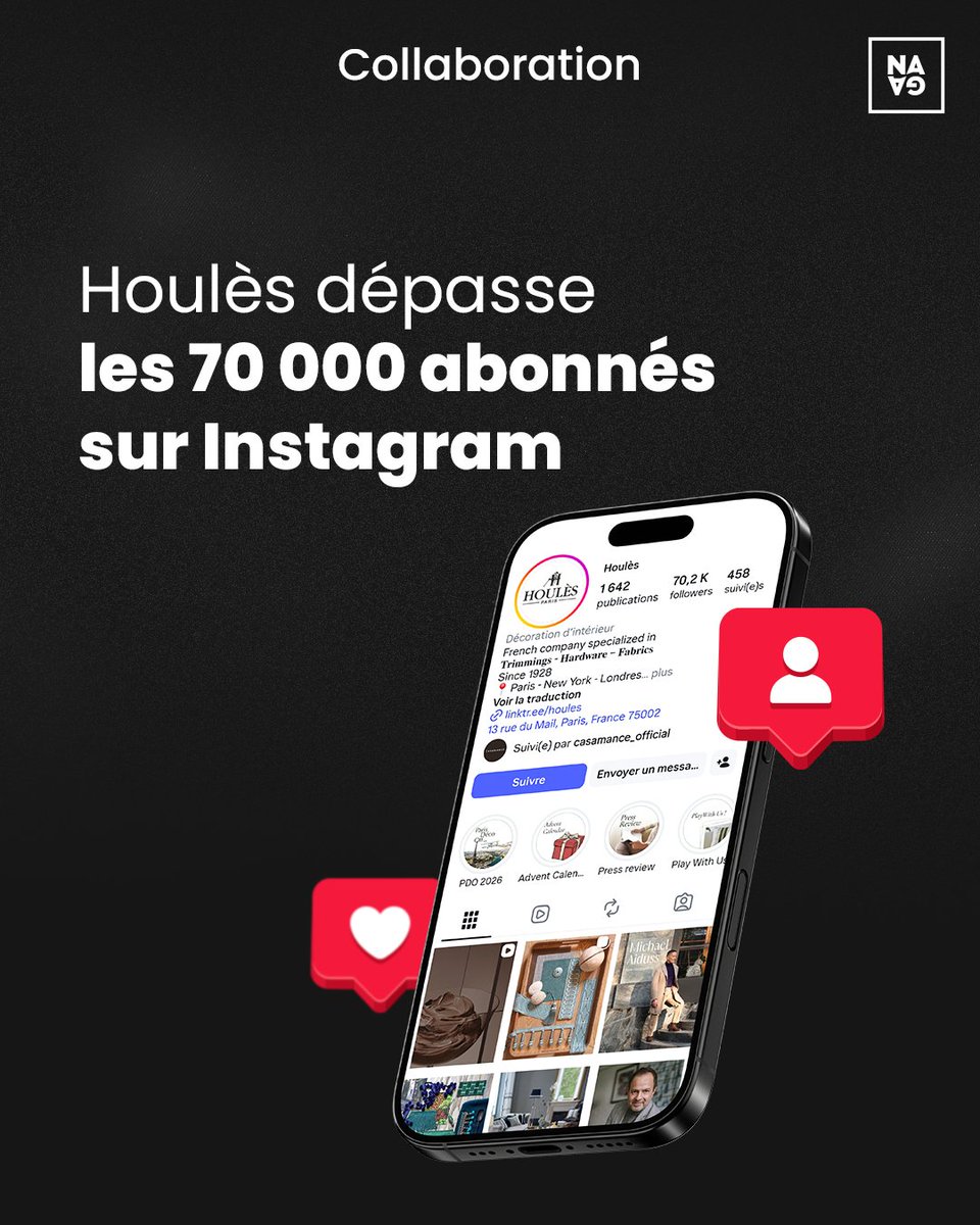 ✨ Un partenariat fondé sur la confiance ✨

Nous accompagnons @‌Houlès, qui vient de dépasser le cap des 70 000 abonnés sur Instagram 📲

Notre accompagnement : stratégie social media, présence événementielle, production photo &amp; vidéo, Meta Ads, création graphique et design.