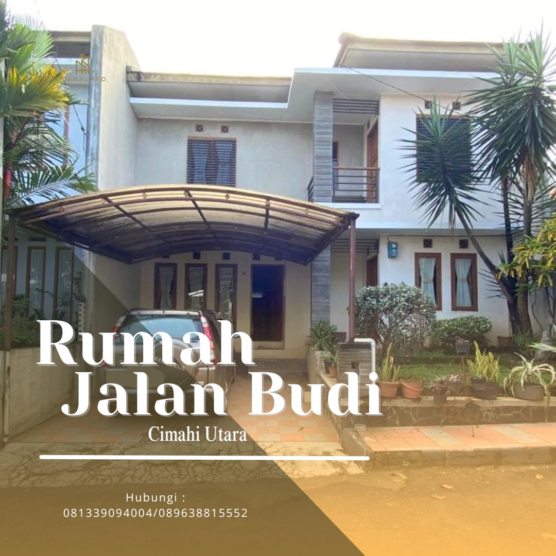 Rumah jalan budi gunung batu pasteur sarijadi bumi prima pesantren, LT : 136 m2, LB : 100 m2, KT : 3, KM : 3, Harga Rp 1,3 M