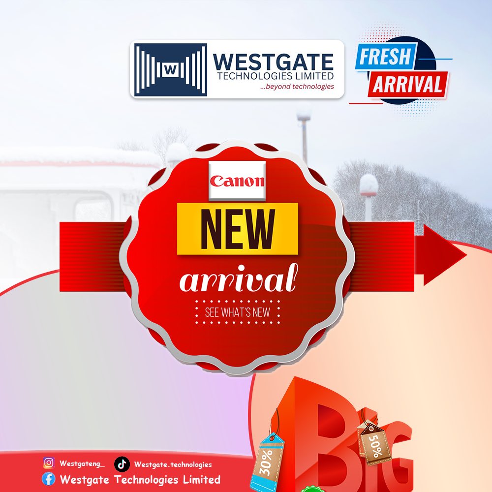 westgateng_'s tweet image. New arrivals just landed 📦
Canon products are now in stock at Westgate Technologies Limited — engineered for clarity, speed, and reliability.
Perfect for offices, businesses, and high-volume printing needs.

#PrintingSolutions #BusinessTechnology #ICTDistributor #CanonProducts